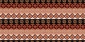 African print, seamless vector pattern in traditional African manner. Ethnic ornament. Warm browns Royalty Free Stock Photo