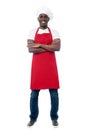 African professional chef with uniform Royalty Free Stock Photo