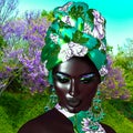 African Queen, Fashion Beauty. Royalty Free Stock Photo