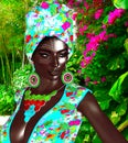 African Queen, Fashion Beauty. Royalty Free Stock Photo