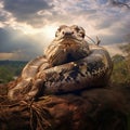 African Rock Python in Royalty Free Stock Photo