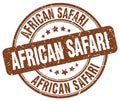 african safari brown grunge round rubber stamp