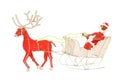 African Santa and sleigh