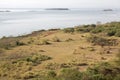 African savanna and lake