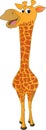 Cartoon image of a giraffe greeting the world from the African savannah