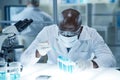 Scientist examining analysis at laboratory Royalty Free Stock Photo