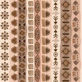 African seamless pattern with ethnic symbols