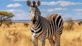 African Serenity: Zebra\'s Dance with Nature