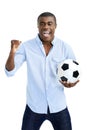 African soccer fan Royalty Free Stock Photo