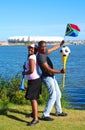 African soccer world cup fans Royalty Free Stock Photo