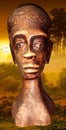 African statuette in ebony wood Royalty Free Stock Photo