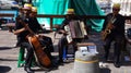 African street band performs on the Waterfront in Capetown, South Africa. Royalty Free Stock Photo