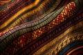 African striped ethnic fabric shawl, scarf or carpet Royalty Free Stock Photo