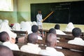 African students in a classroom during English lesson