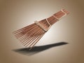 African-style hairbrush against brown radial background