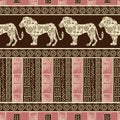 African style seamless background with lions Royalty Free Stock Photo
