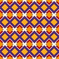 African style seamless pattern with geometric figures. Repeated diamond ornamental background. Ethnic and tribal motif