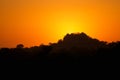 African Sunset Silhouette Royalty Free Stock Photo