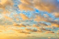 African sunset sky with color clouds Royalty Free Stock Photo