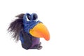 African toy of parrot against the white background Royalty Free Stock Photo
