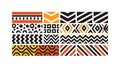 African Tribal Geometric Pattern Border Design, vector design Generative AI Royalty Free Stock Photo