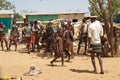 African tribal people at the market