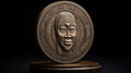 Intricately Carved Wooden Tribal Coin: A Symbol Of African Cultural Heritage