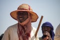 African tribes, Nigeria, Borno State, Maiduguri city. Fulani tribe traditionally dressed in colorful clothing