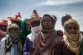 African tribes, Nigeria, Borno State, Maiduguri city. Fulani tribe traditionally dressed man in colorful clothing