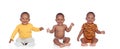 African triplets brothers playing Royalty Free Stock Photo