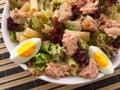 African tuna salad with tomatos and green peppers Royalty Free Stock Photo