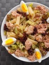 African tuna salad with tomatos and green peppers Royalty Free Stock Photo