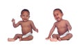 African twins babies Royalty Free Stock Photo