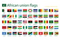 African union flags