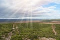 African vast landscape of bushveld and grassland Royalty Free Stock Photo