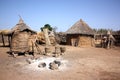 African village huts