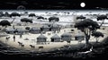 African Villages in Monochrome