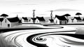 African Villages in Monochrome