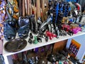 African voodoo wooden masks souvenir shop, Bo-Kaap Cape Town