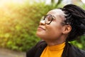 African Woman Breathing Clean Air Royalty Free Stock Photo