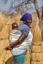 African woman carry child Royalty Free Stock Photo