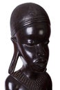 African woman carved from ebony wood