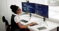 African Woman Coding As A Web Programmer Royalty Free Stock Photo
