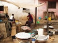 African woman cooking