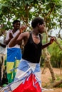 African woman dancing