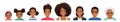 African woman life stages avatars