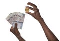 African hands bitcoin