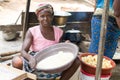 African woman making the AttiÃÂ©kÃÂ©. Royalty Free Stock Photo