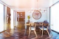 African woman in modern dining room Royalty Free Stock Photo