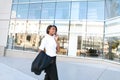 African Woman Student at Library Royalty Free Stock Photo